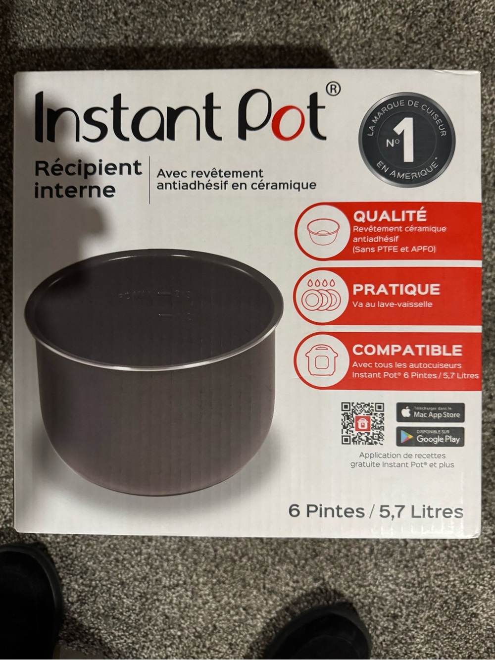 Instant Pot Ceramic Inner Pot — Gray - Picture 4 of 7